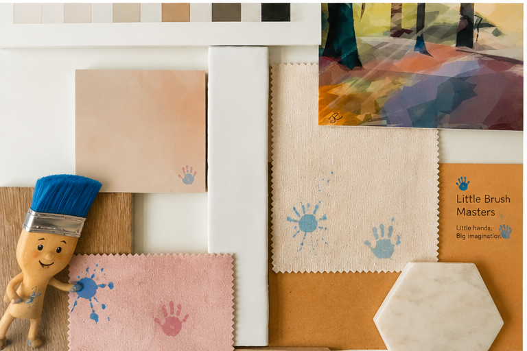 Little Brush Masters colour and material palette